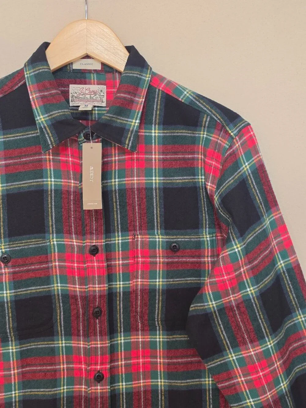 J. Crew Double Brushed Flannel Button Down Classic M